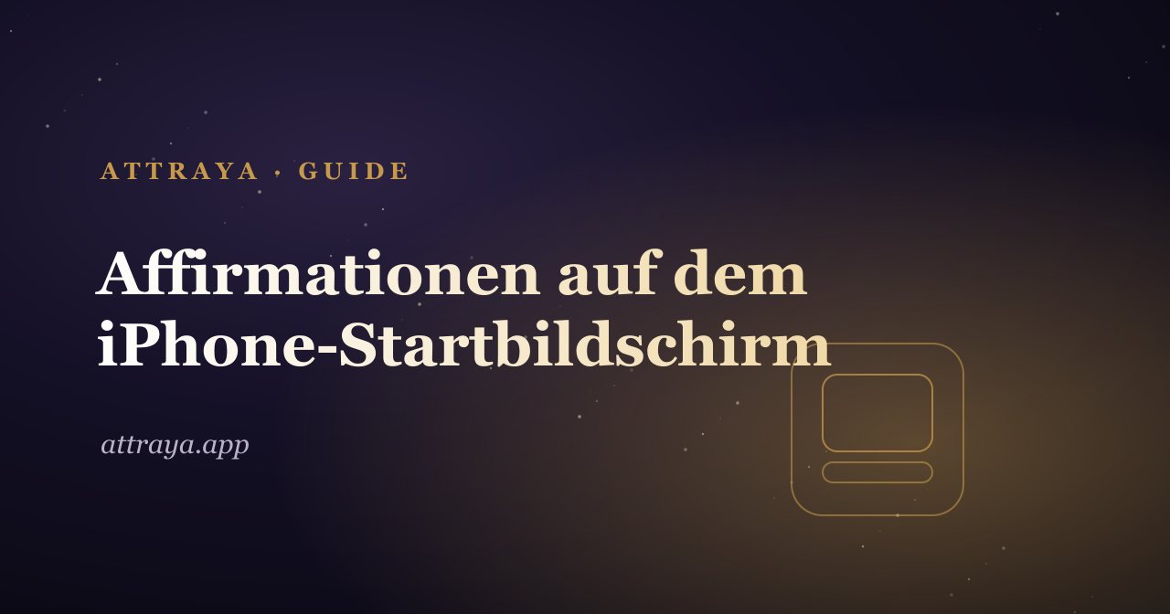 Affirmations-Widget für den Startbildschirm