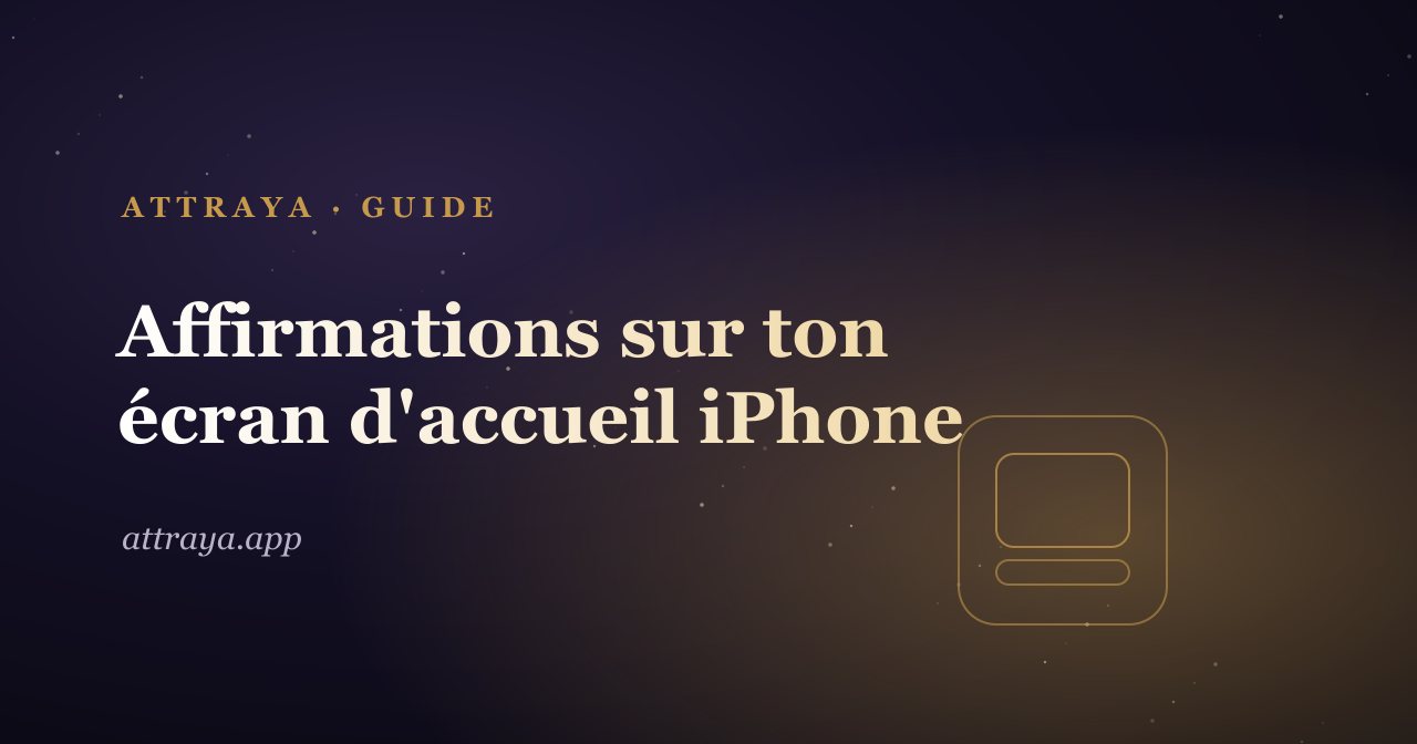 Widget d'affirmations sur l'écran d'accueil