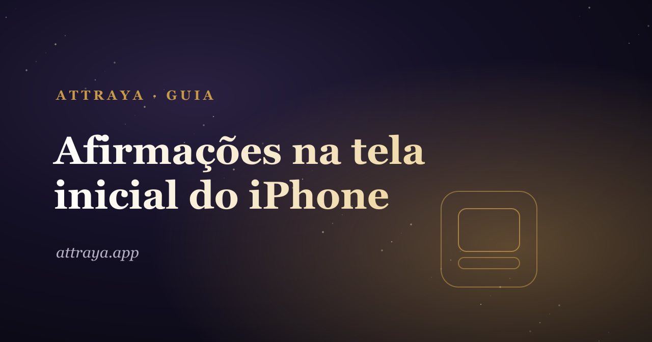 Widget de afirmações na tela inicial