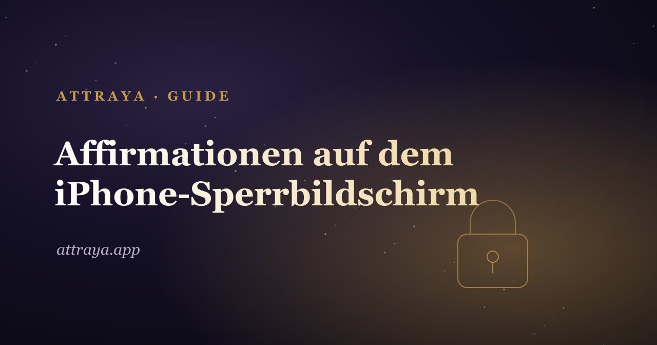 Affirmationen auf deinem Sperrbildschirm