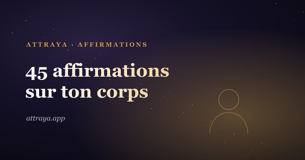 45 affirmations pour te sentir bien dans ton corps