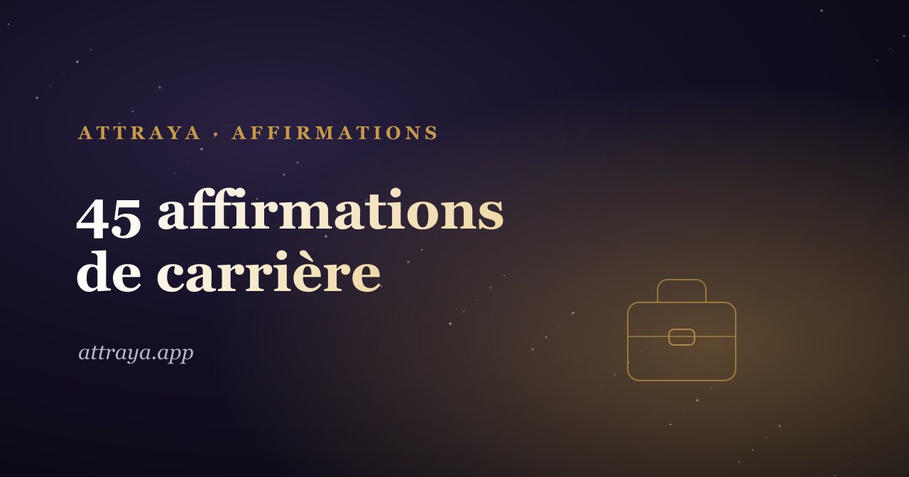 45 affirmations pour ta carrière