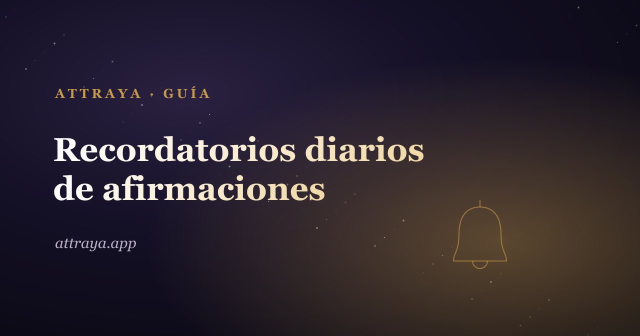 Recordatorios diarios de afirmaciones