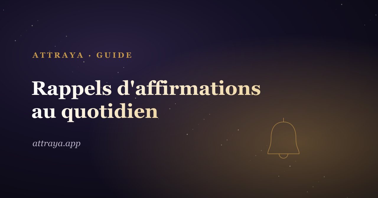 Rappels d'affirmations quotidiens