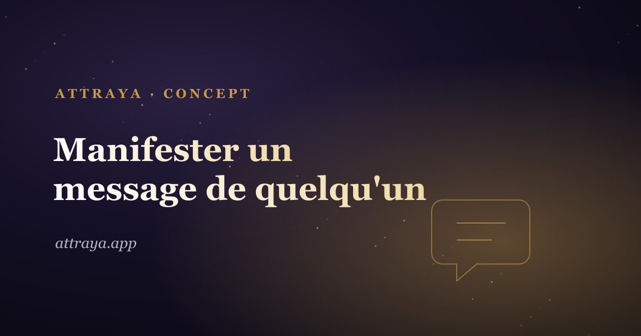 Manifester un message de quelqu'un