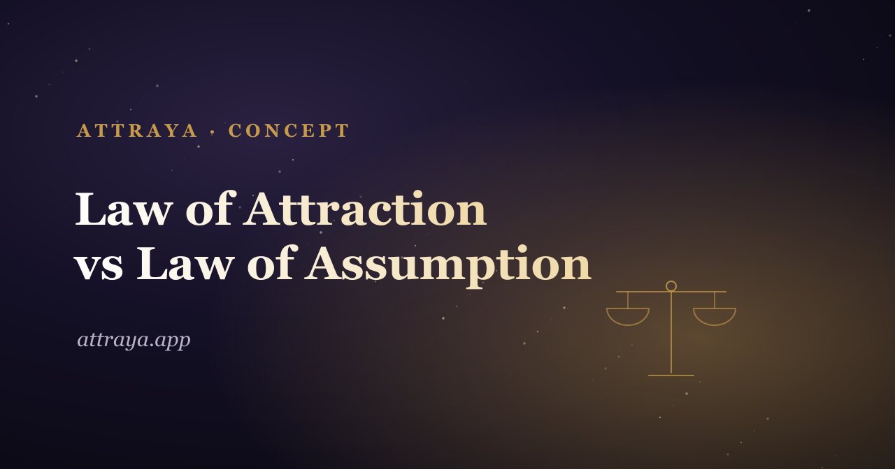 Law of Attraction vs Law of Assumption