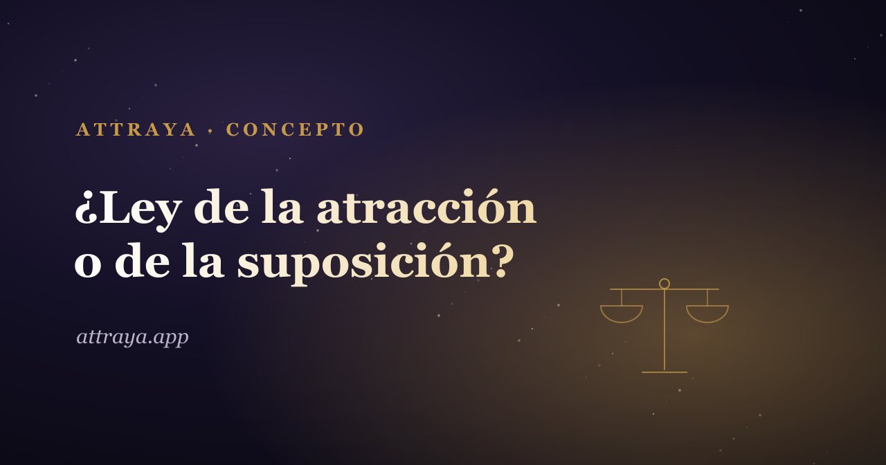 ¿Ley de la atracción o ley de la suposición?