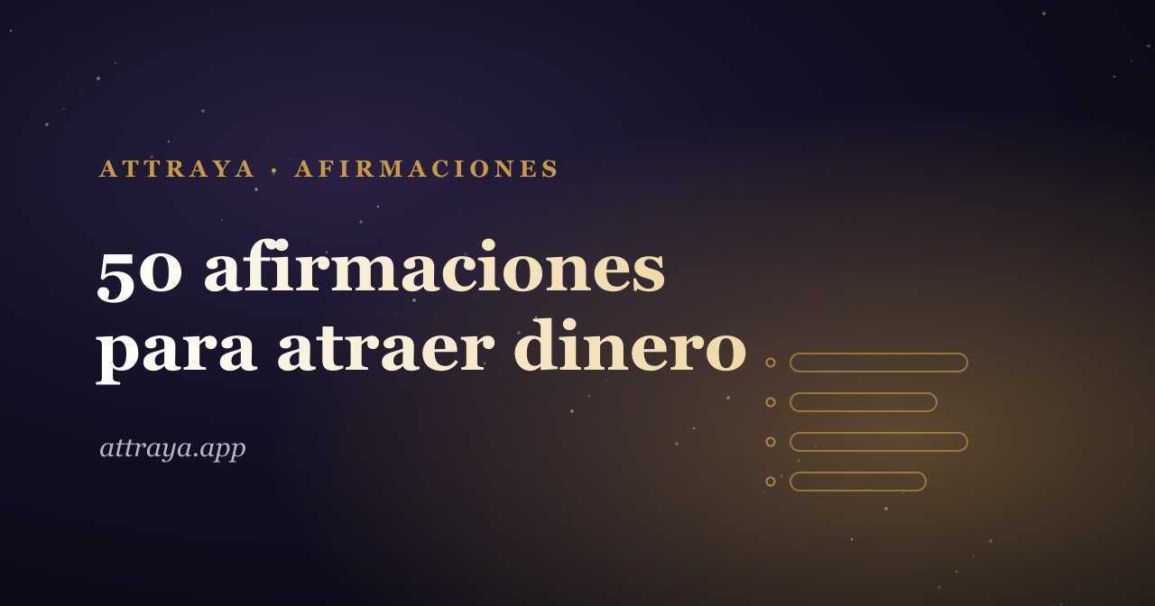 50 afirmaciones para atraer dinero