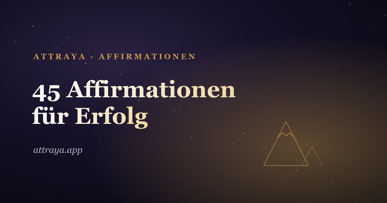 45 Erfolgs-Affirmationen für Arbeit und große Ziele