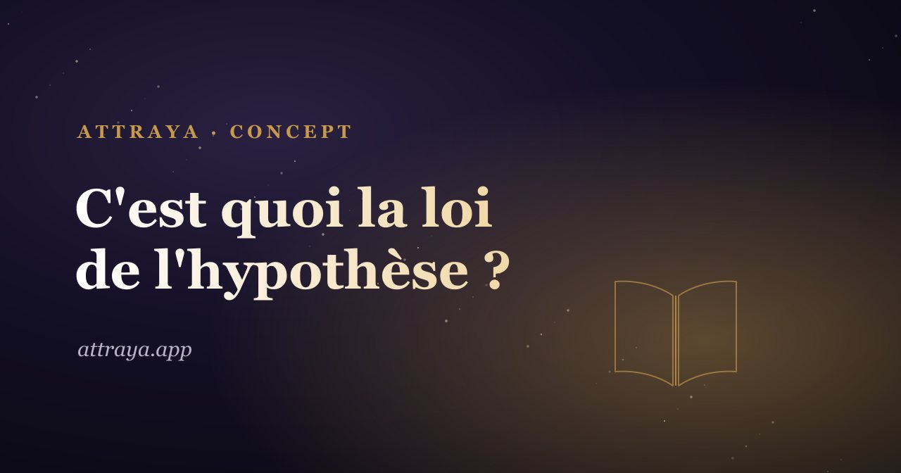 C'est quoi la loi de l'hypothèse ?