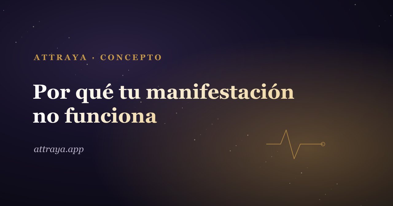 Por qué tu manifestación no funciona