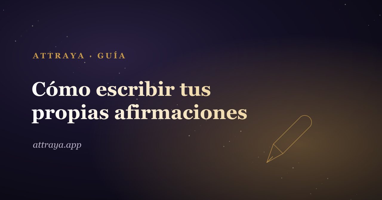 Cómo escribir tus propias afirmaciones