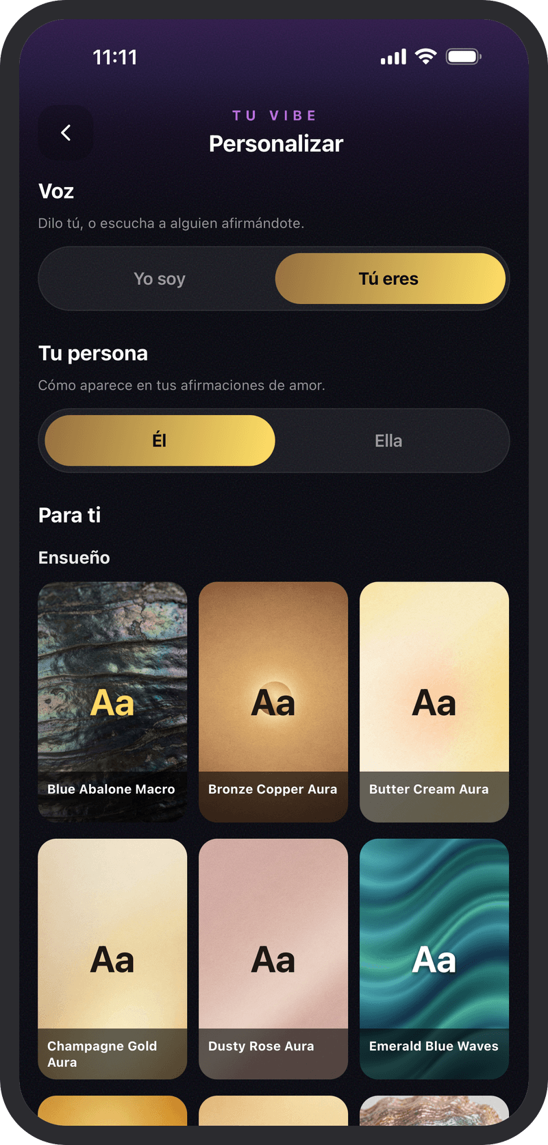Tus temas, tu voz, tus propias afirmaciones