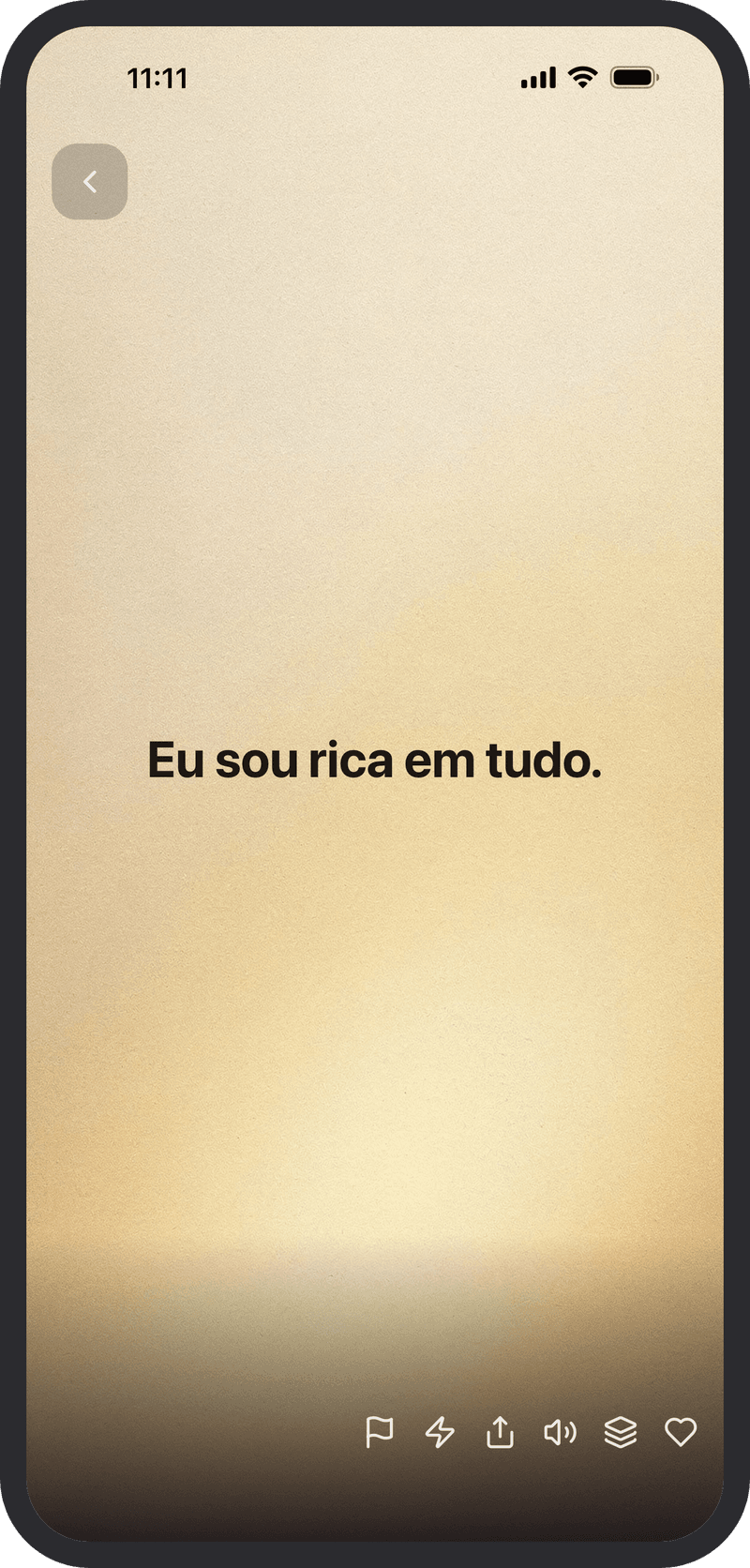 Um feed infinito de afirmações pra cada desejo